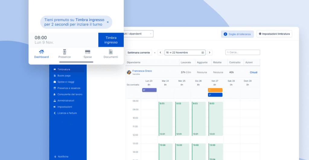 La rilevazione presenze dei dipendenti